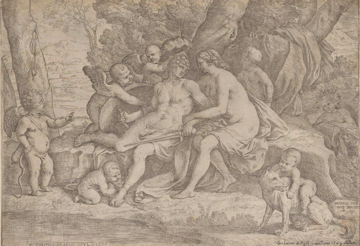 Mars och Venus, 1635-49. av Fabrizio Chiari