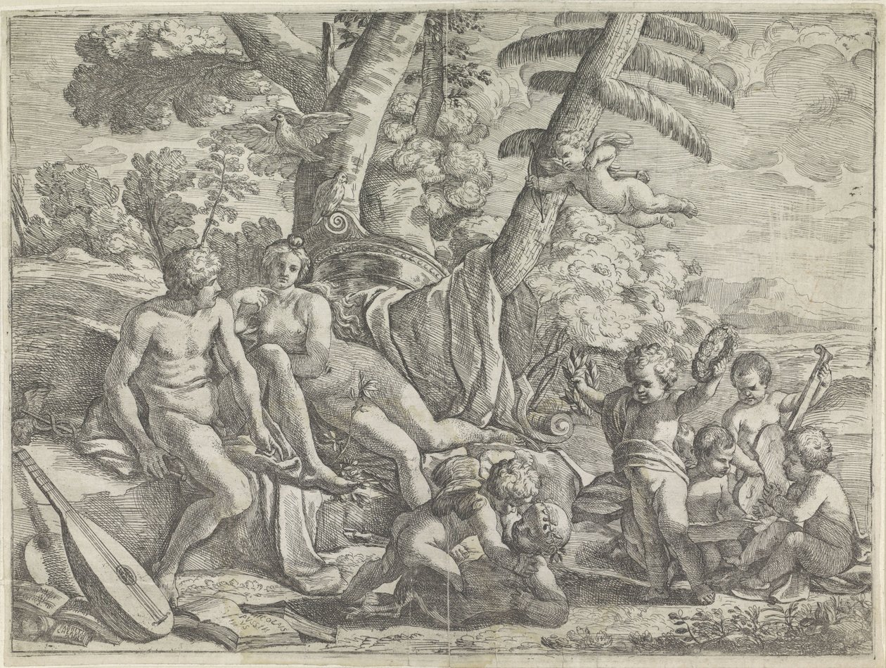 Venus och Merkurius av Fabrizio Chiari