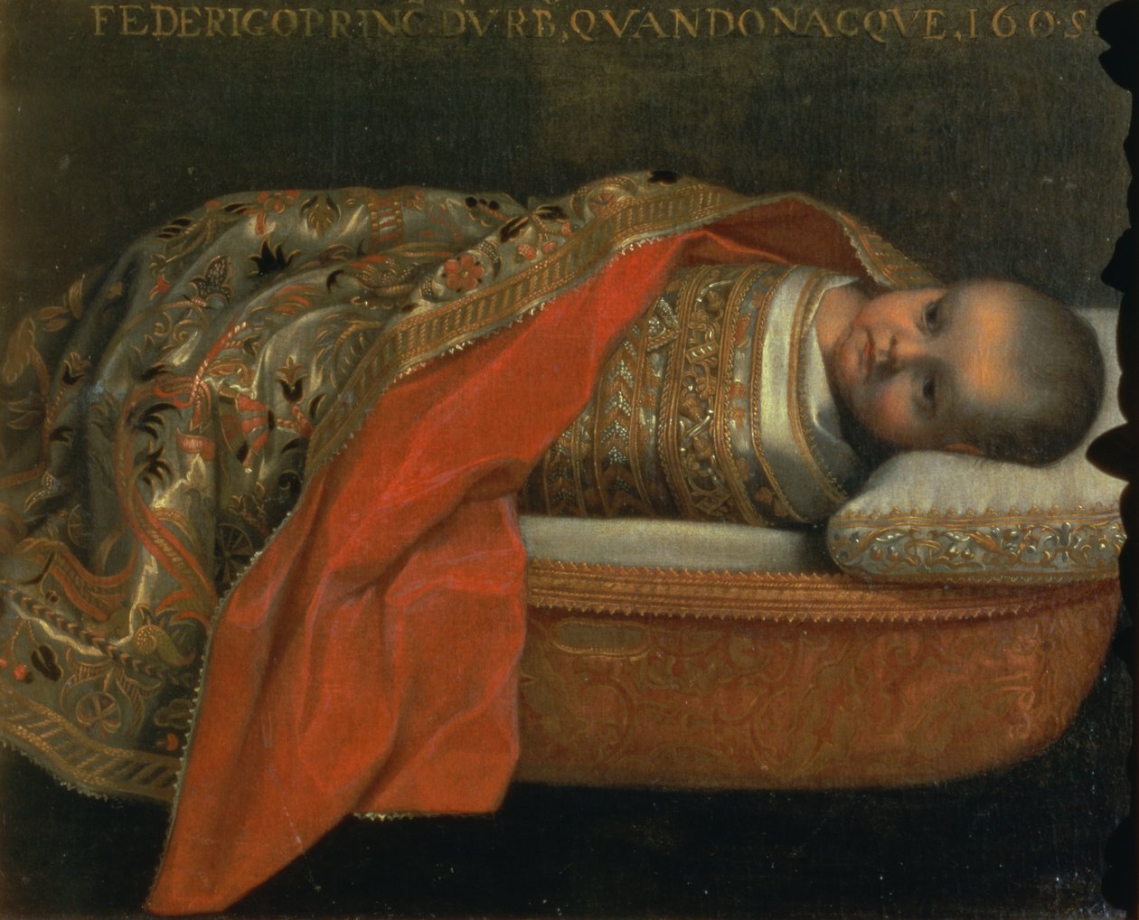 Porträtt av den nyfödde Federigo di Urbino, 1605 av Federico Barocci