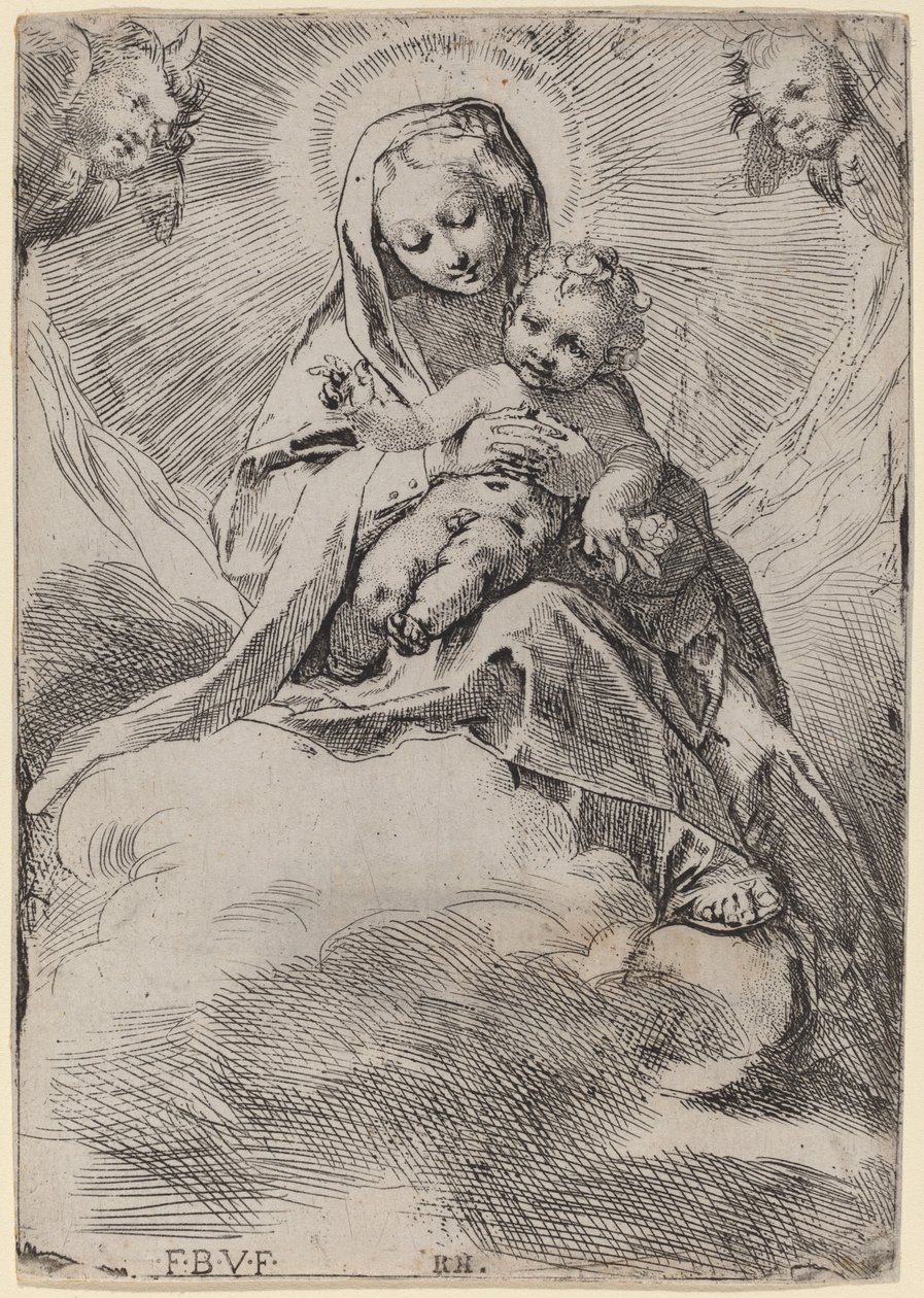 Madonna i molnen av Federico Barocci