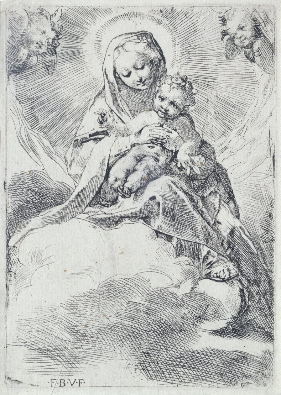 Madonna i molnen av Federico Barocci