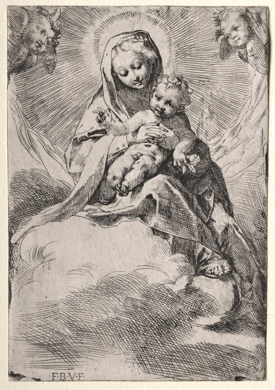 Madonna i molnen, ca. 1581. av Federico Barocci