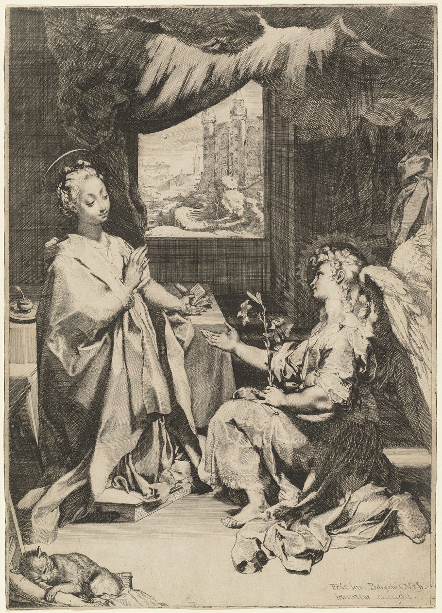 Bebådelsen. av Federico Barocci
