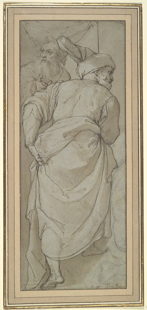 Figurstudie för av Federico Zuccaro