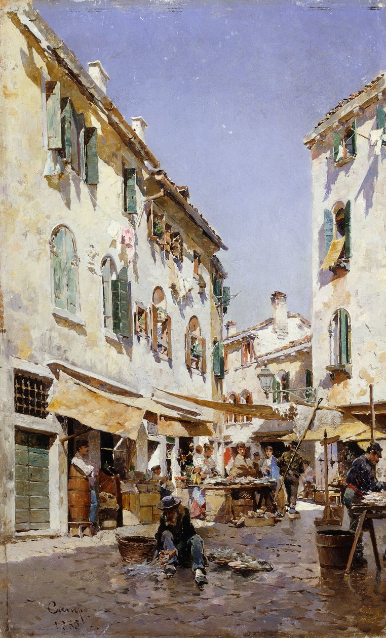 En gatubild, 1885 av Federico del Campo