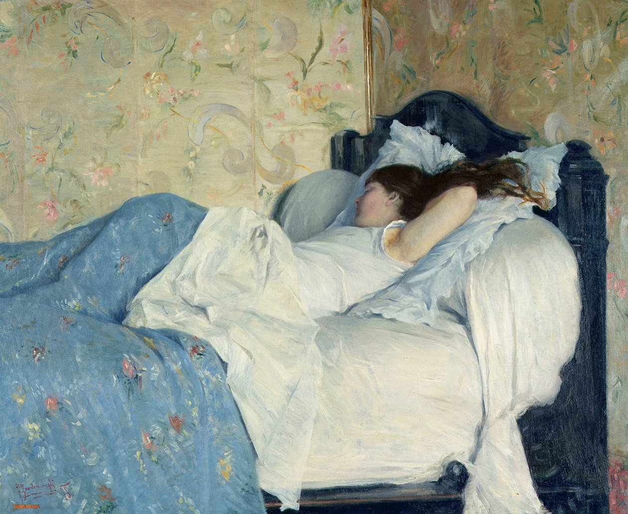 I sängen, 1878. av Federigo Zandomeneghi