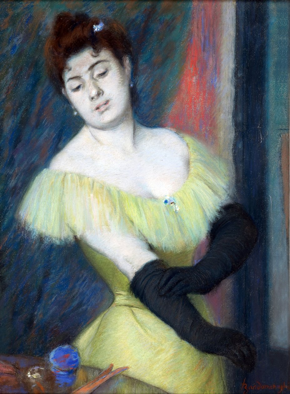 The Black Gloves av Zandomeneghi, Federico (1841-1917) av Federigo Zandomeneghi