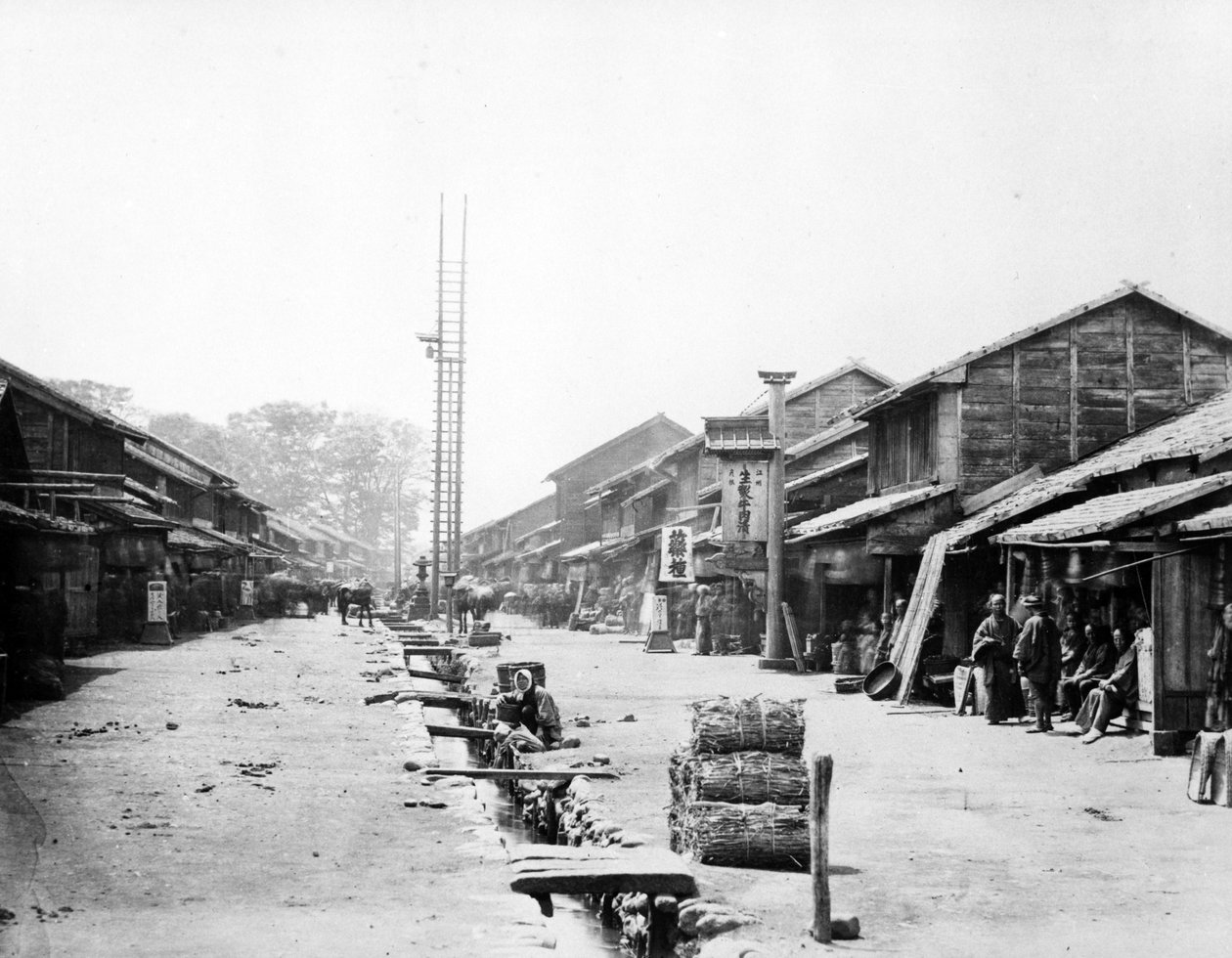 Atsugi, Japan, ca 1867 av Felice Beato