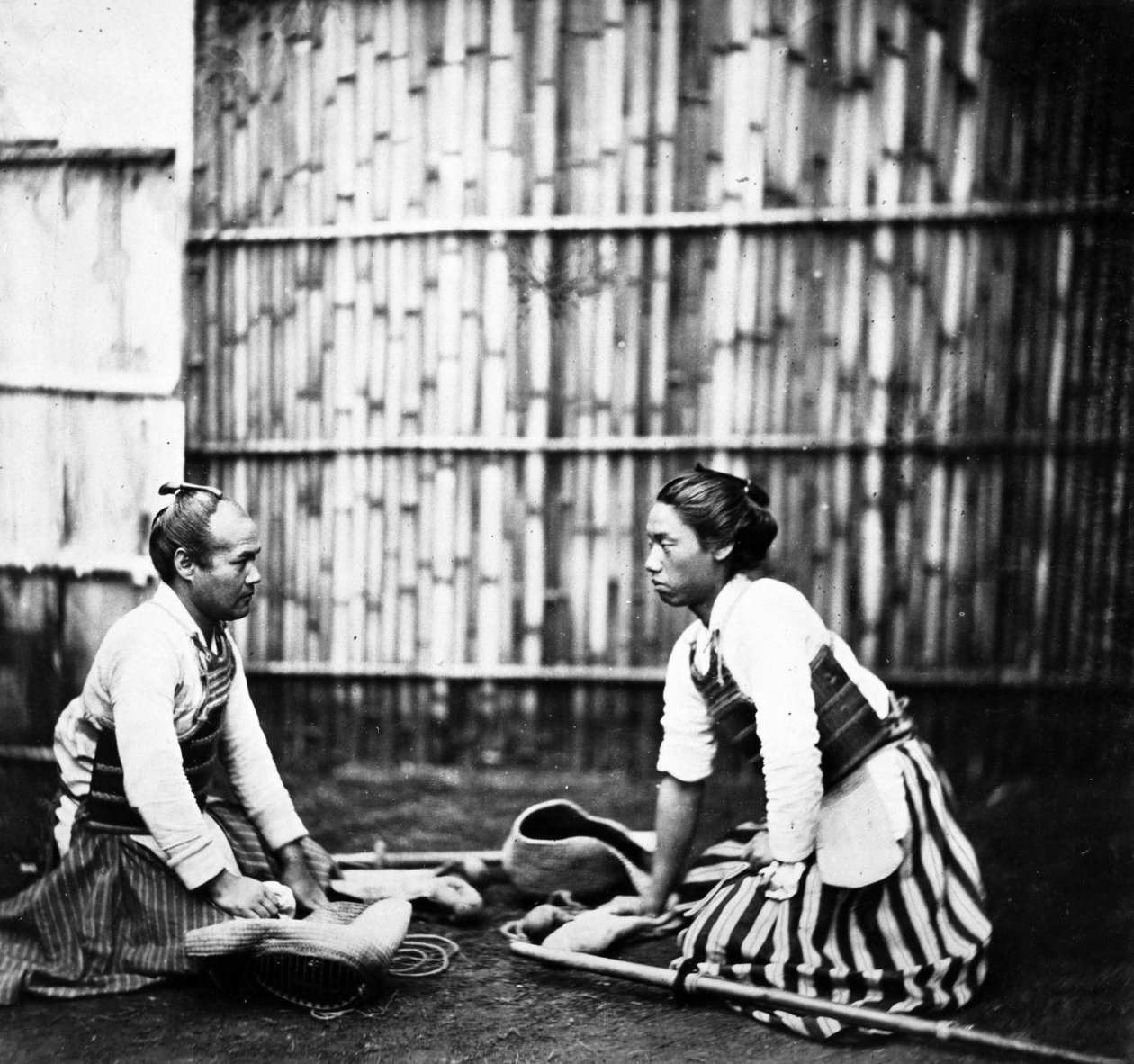 Japanska "fäktare", ca 1860-talet av Felice Beato