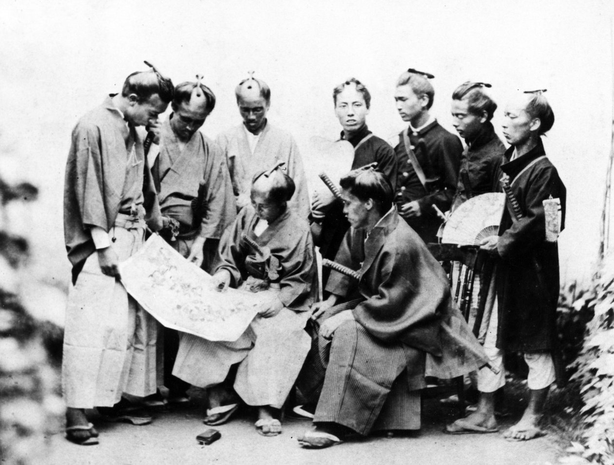 Samurai, ca 1868 av Felice Beato