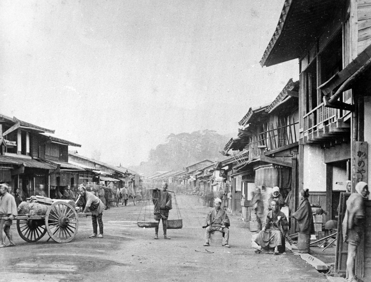 Staden Odowara, omkring 1860-talet av Felice Beato