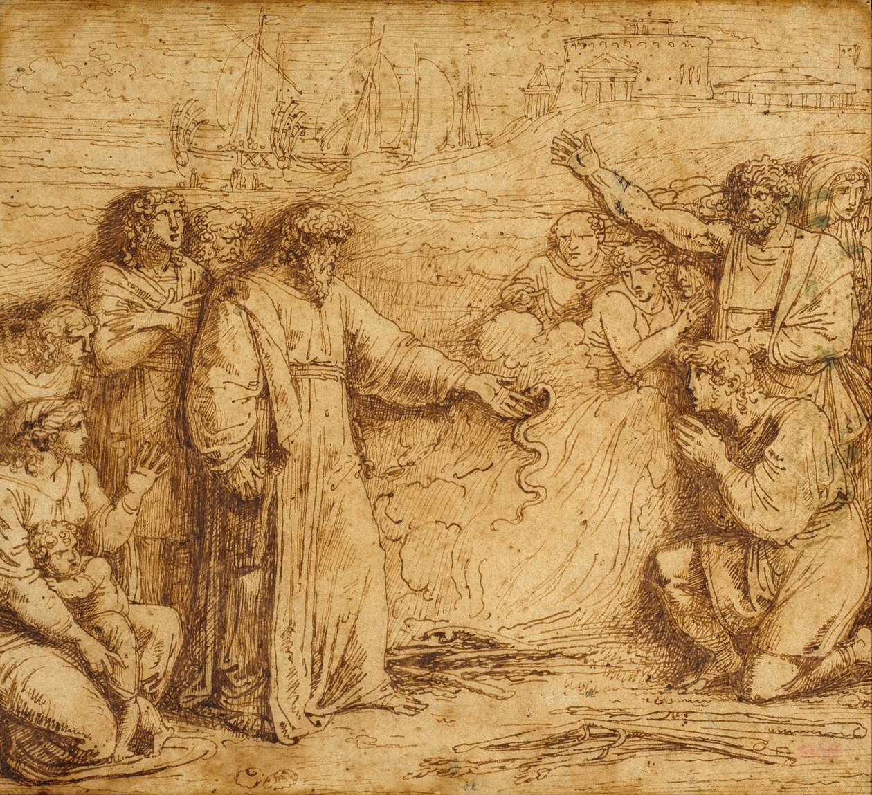 Saint Pauls mirakel av Felice Giani