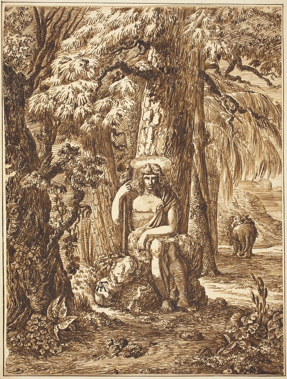 Johannes Döparen i vildmarken av Felice Albites
