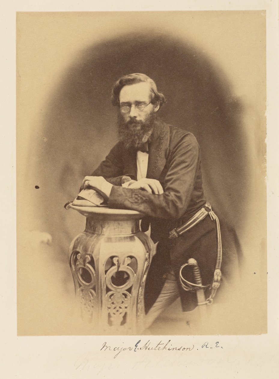 Major E. Hutchinson, R.E. av Felice Beato