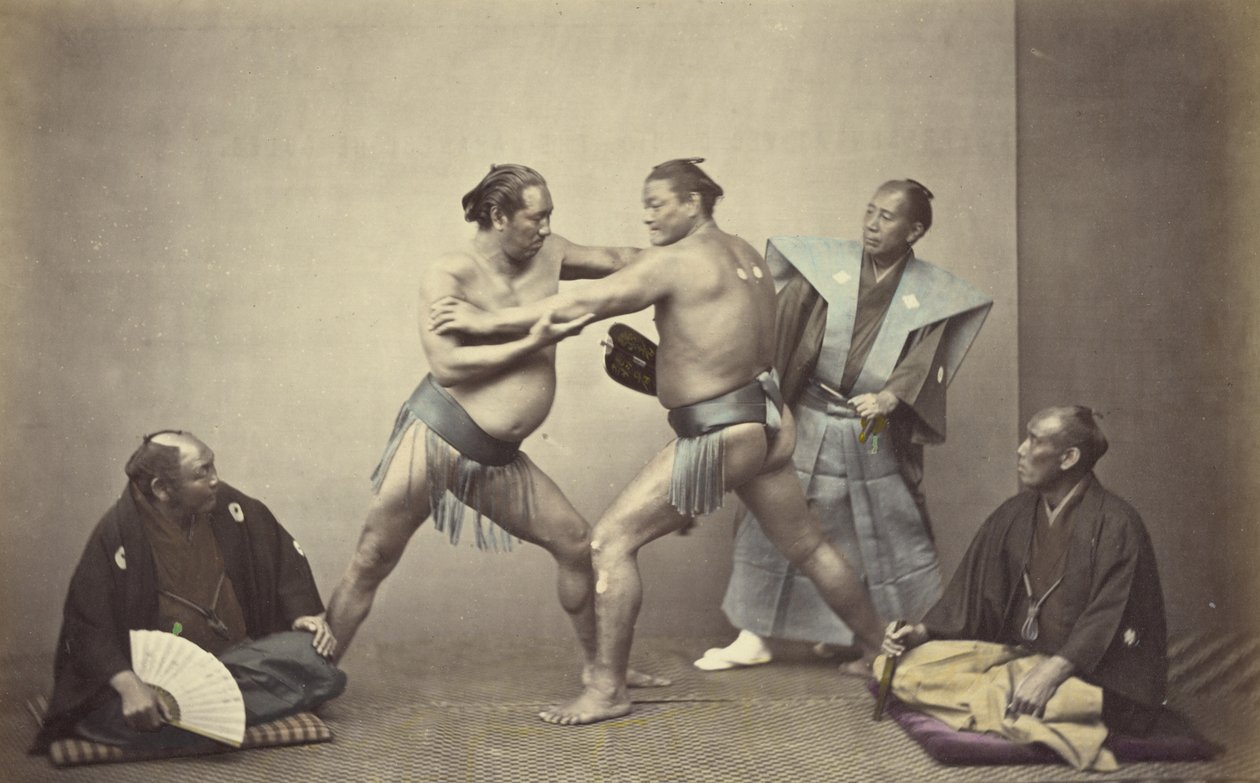 Företrädare för Nio, den japanska Hercules av Felice Beato