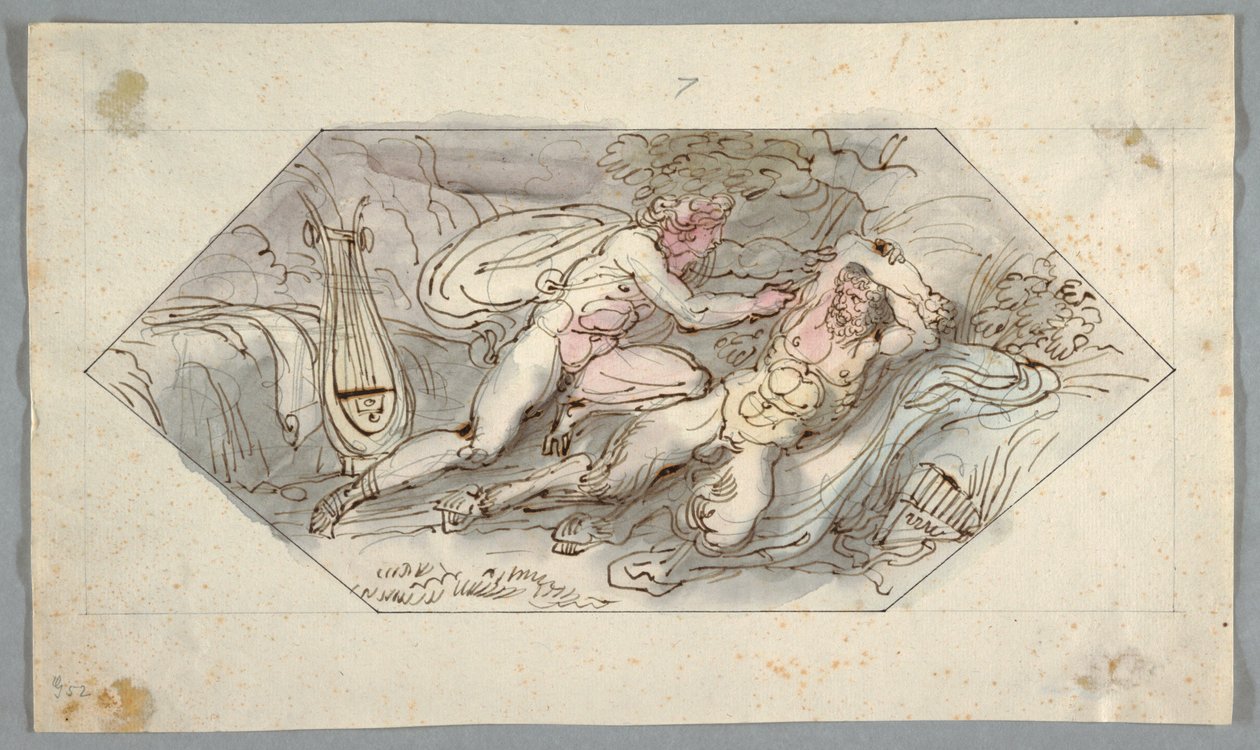 Apollo förvirrar Marsyas av Felice Giani