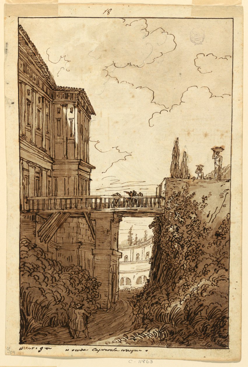Villa Farnese: i vallgraven i Caprarola av Felice Giani