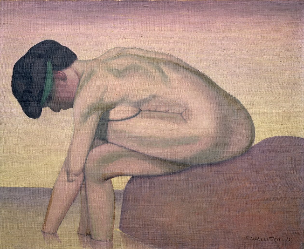 Badaren, 1919 av Felix Edouard Vallotton