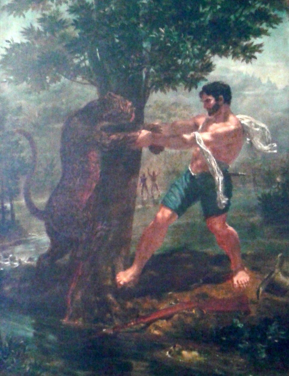 The hunter and the jaguar av Felix Taunay, Baron of Taunay