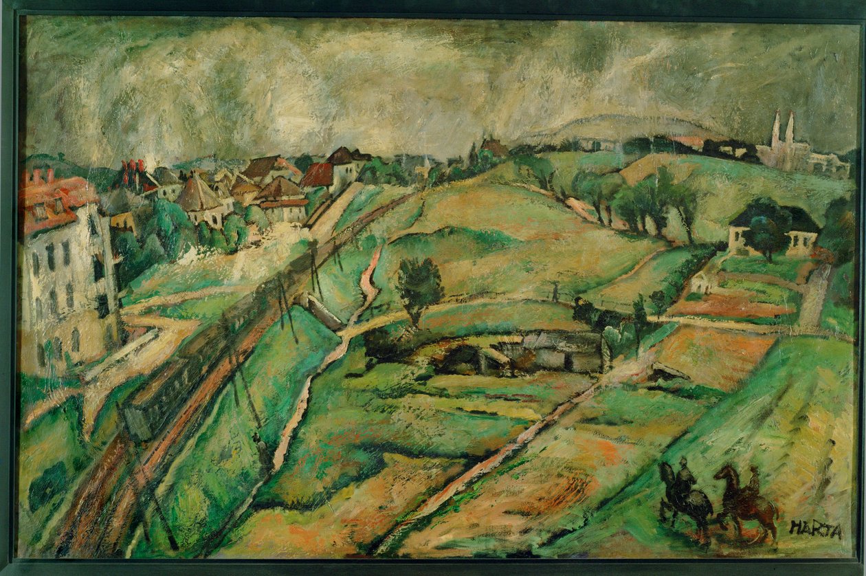 Landskap i Unter-St ... (målning på duk) av Felix Albrecht Harta