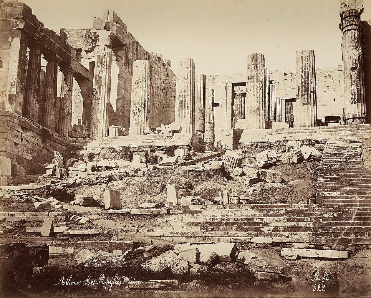 Propylaea av Akropolis i Aten av Félix Bonfils