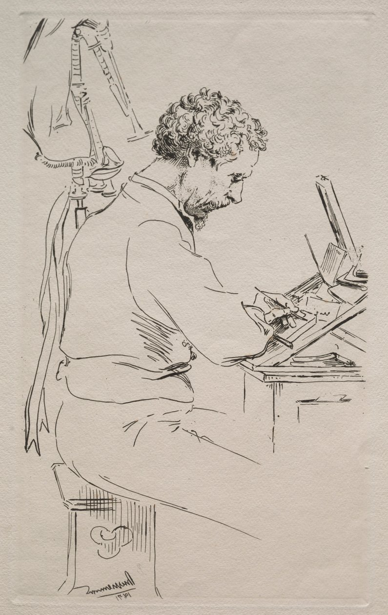 Charles Kean, 1871. av Felix Bracquemond