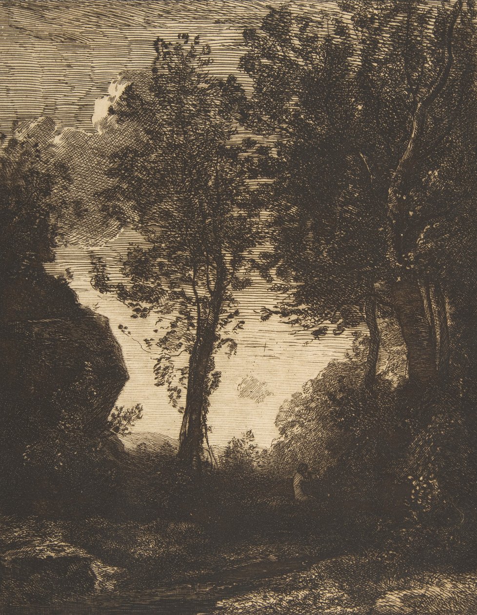 Solnedgång, 1858. av Felix Bracquemond