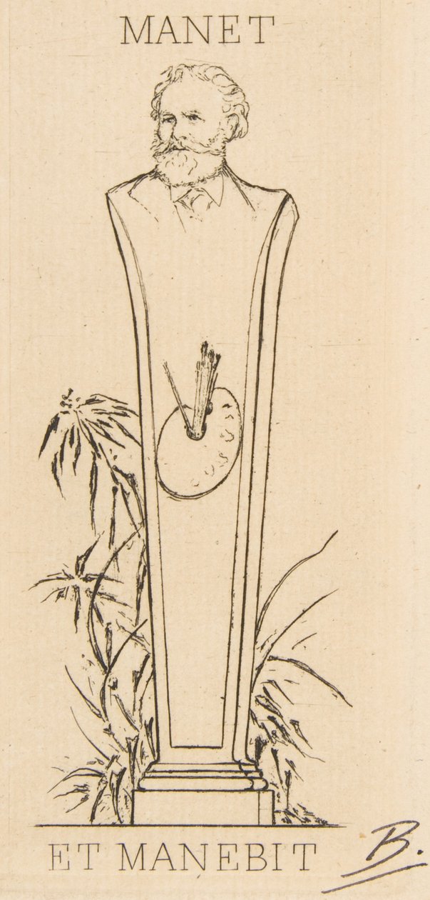 Ex-libris av Manet, 1875. av Felix Bracquemond