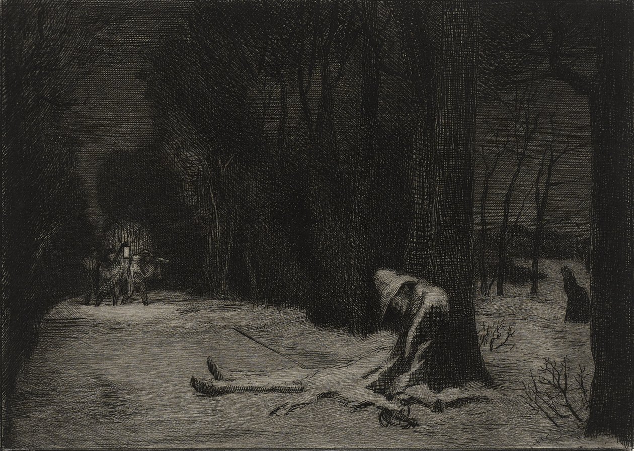 La Mort de Matamore (etsning) av Felix Bracquemond
