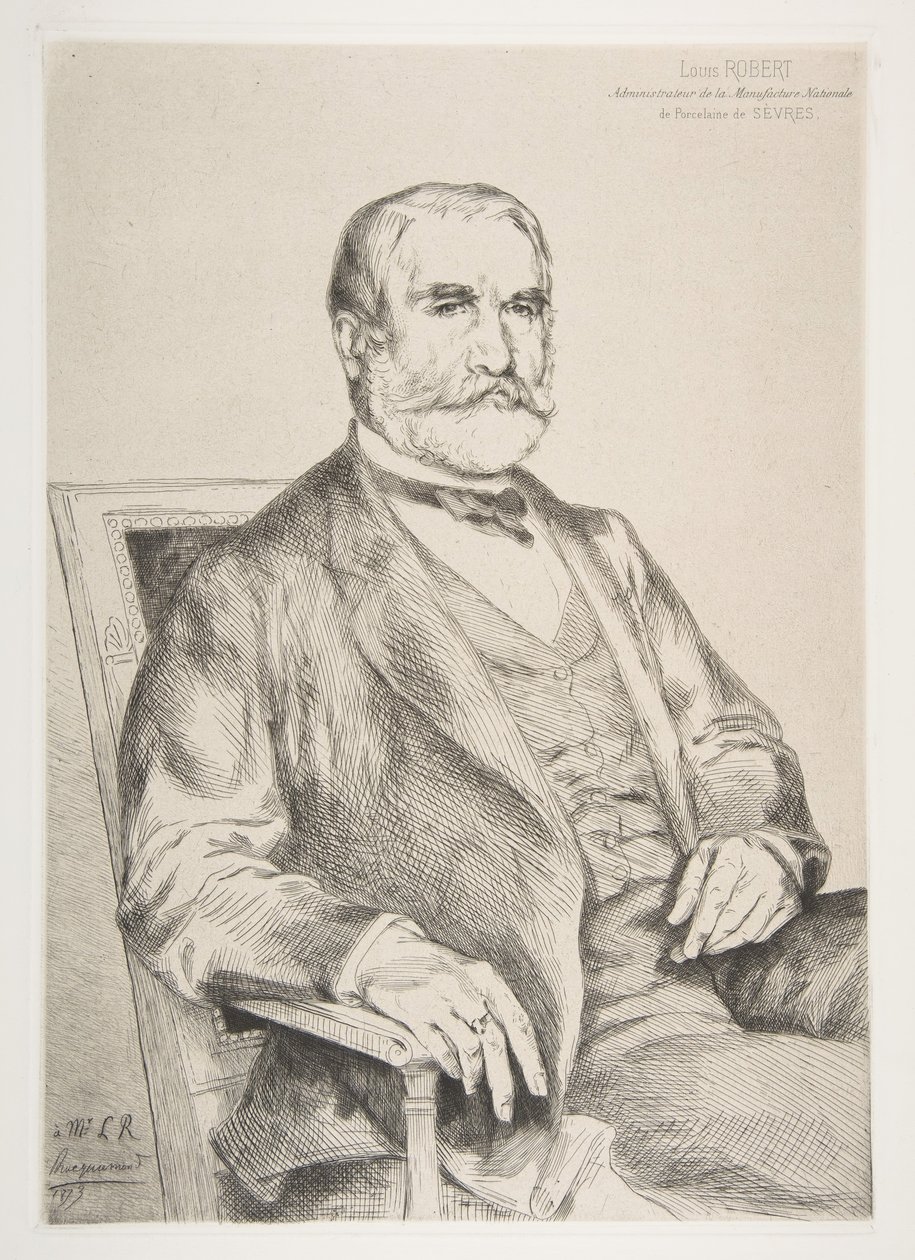 Porträtt av Louis Robert, 1873. av Felix Bracquemond