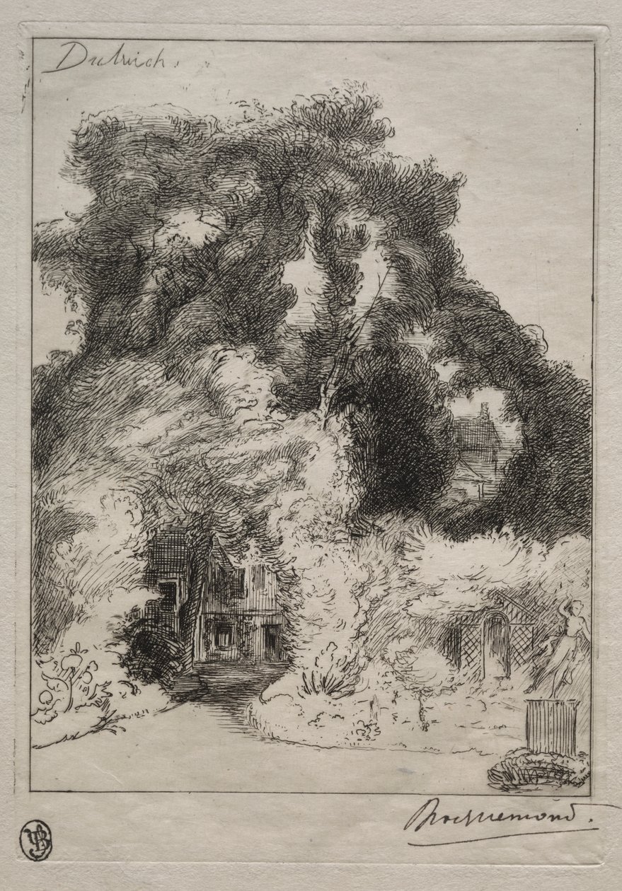 The Garden of the Inn i Dulwich av Felix Bracquemond