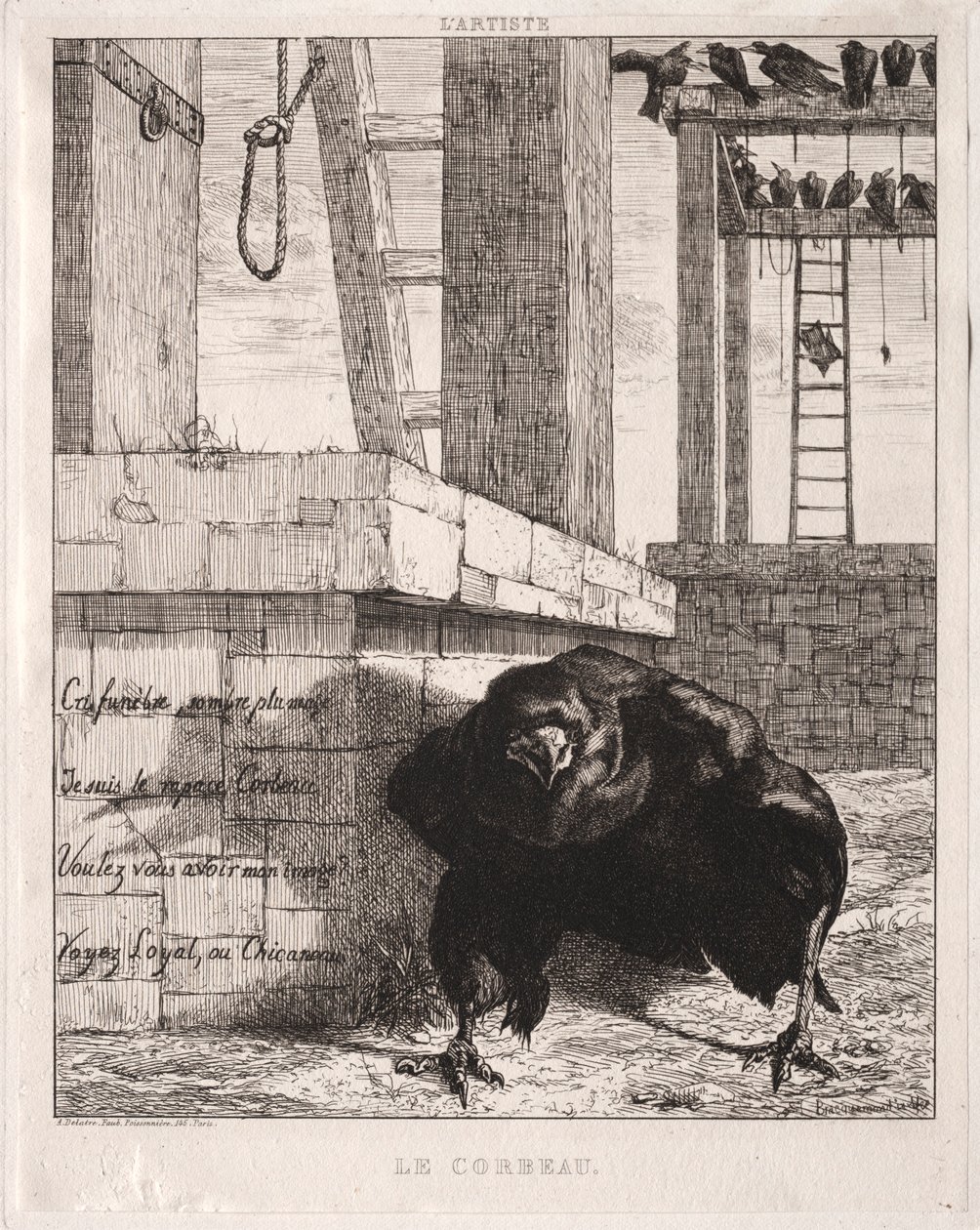 Korpen, 1854. av Felix Bracquemond