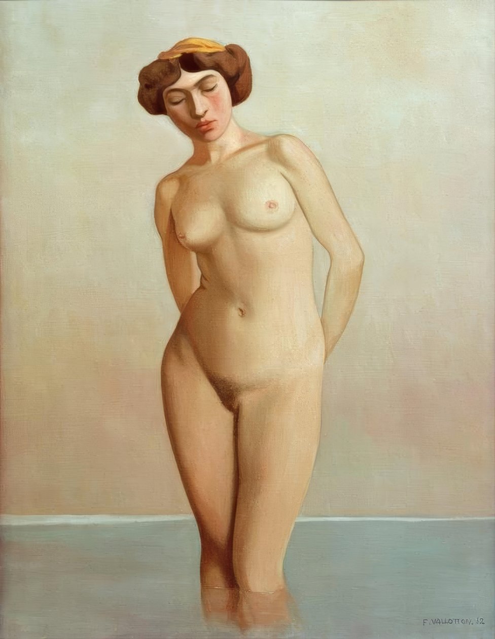 Bada i vattnet av Felix Edouard Vallotton