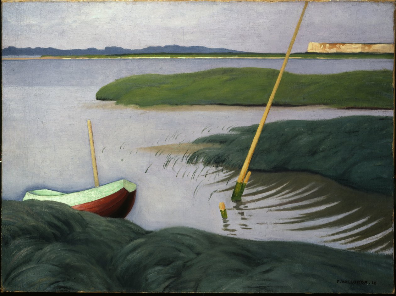 Båt i Berville, 1918 av Felix Edouard Vallotton