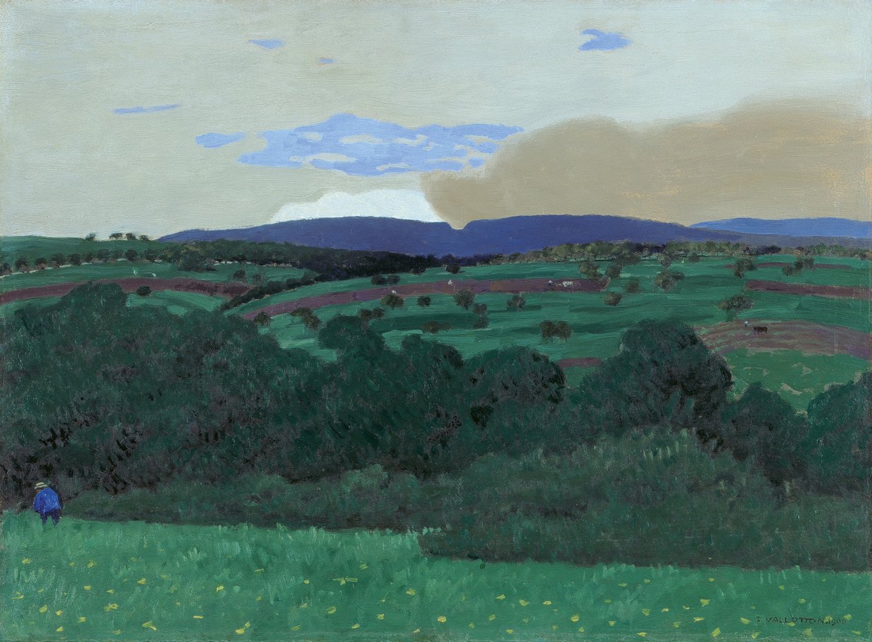 Lausannes omgivningar, 1900. av Felix Edouard Vallotton