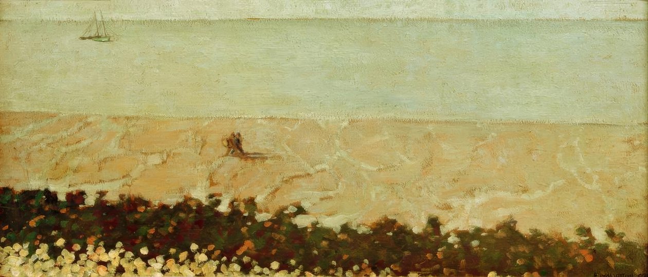 Villerville strand av Felix Edouard Vallotton