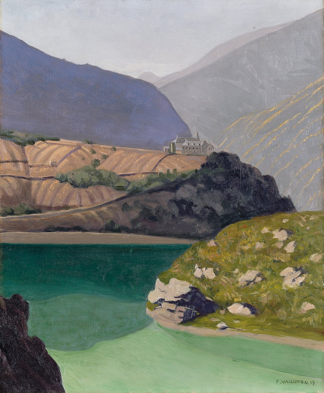 Lake Geronde, Sierre, 1919 av Felix Edouard Vallotton