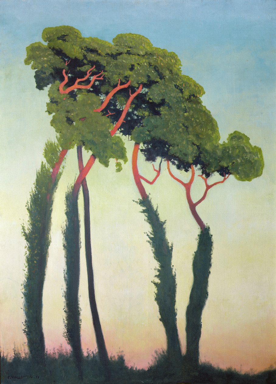 Landskap med träd av Felix Edouard Vallotton