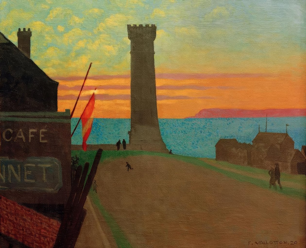 Den gamla fyren i Honfleur av Felix Edouard Vallotton