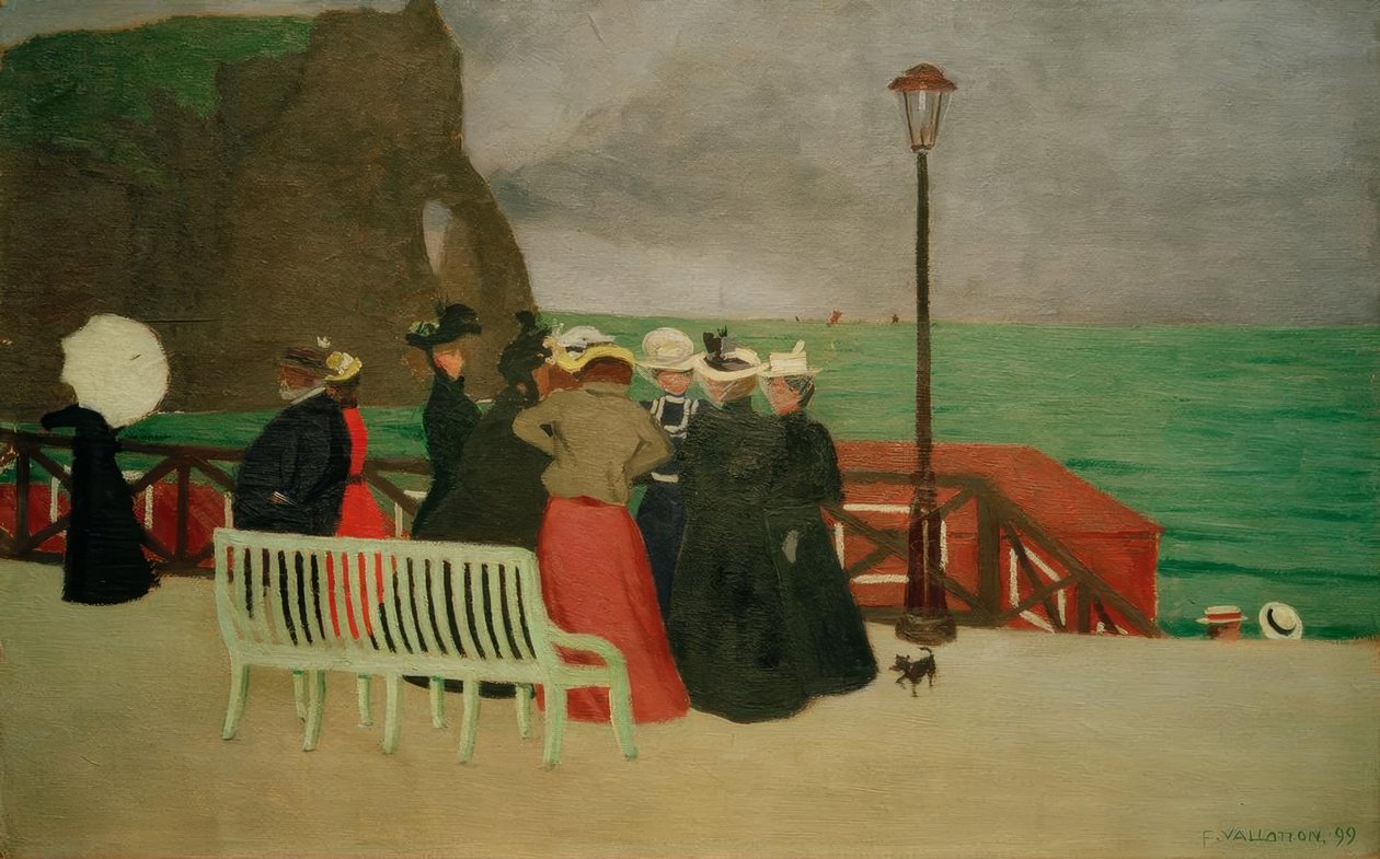 Tavlorna i Etretat av Felix Edouard Vallotton