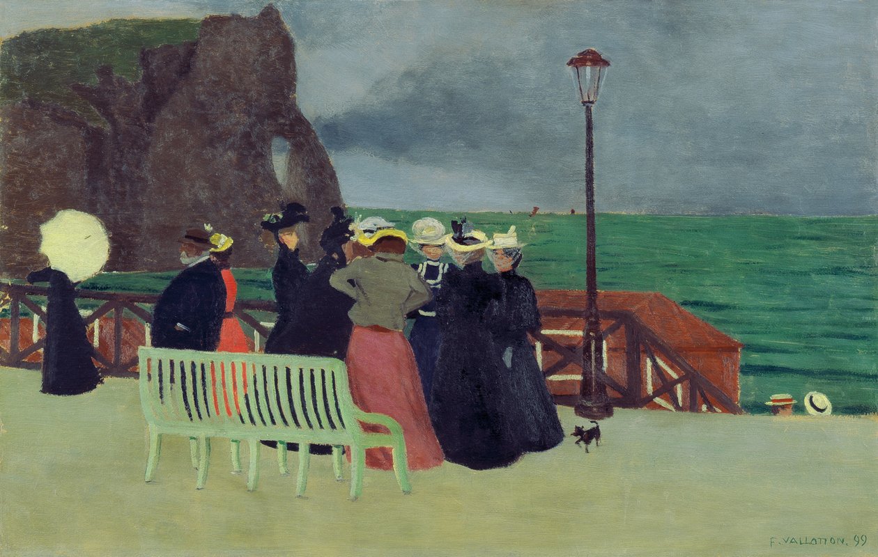 Plankorna vid Etretat, 1899. av Felix Edouard Vallotton