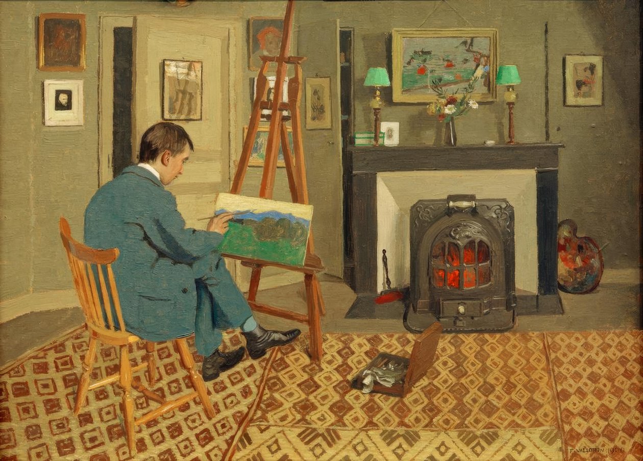 Max Rodrigues-Henriques i sin svärfars studio av Felix Edouard Vallotton