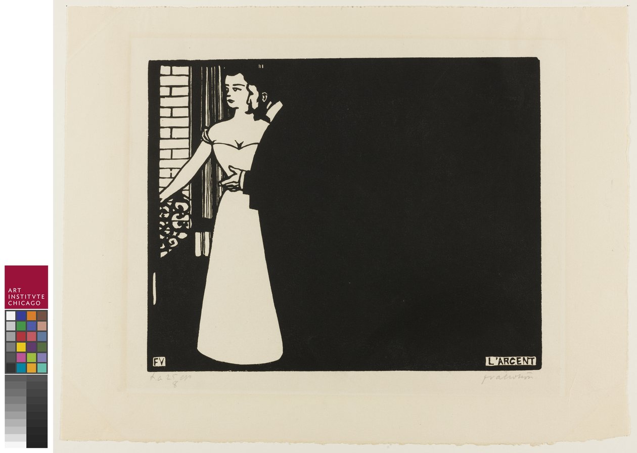 Pengar, tallrik fem från Intimacies, 1898 av Felix Edouard Vallotton