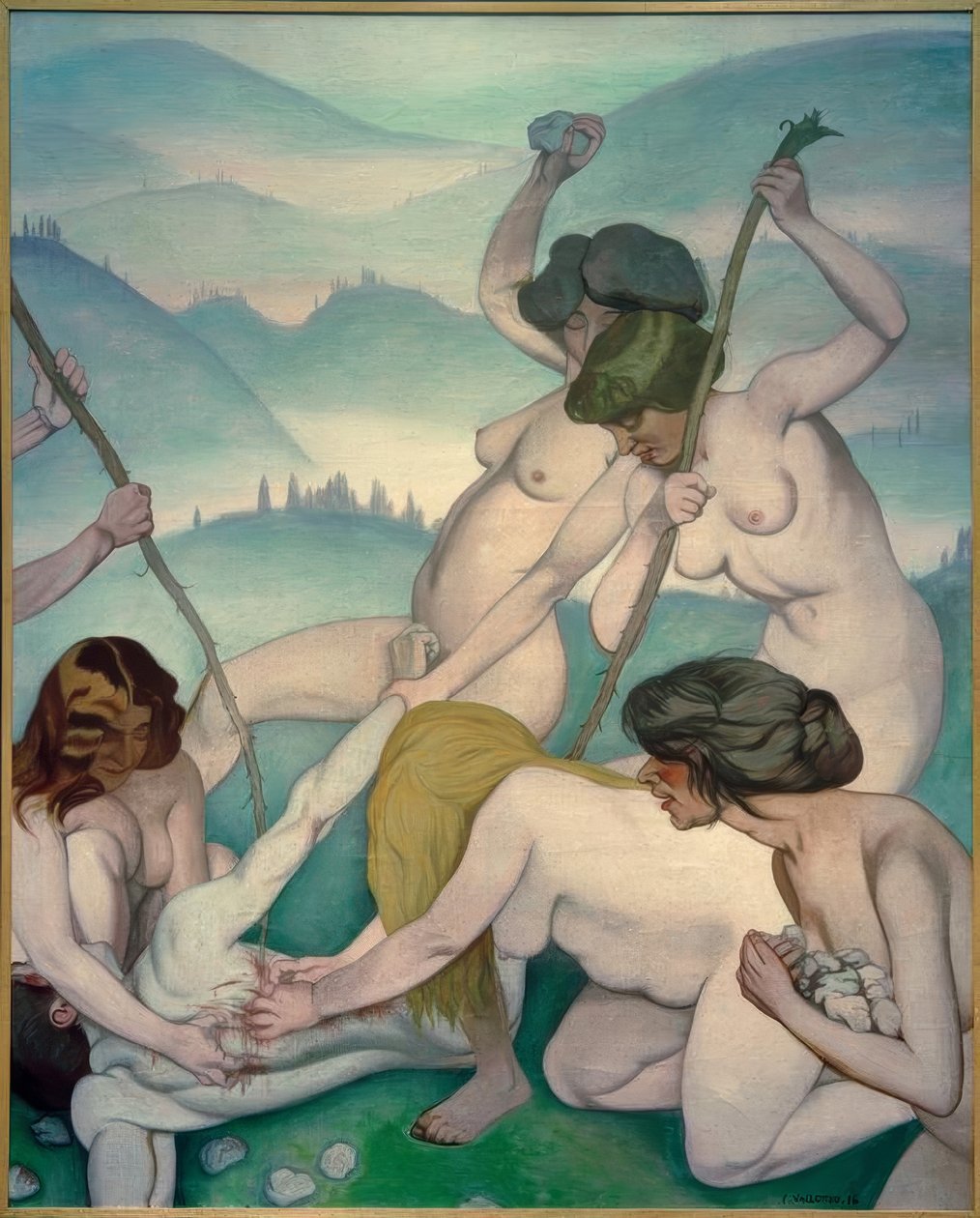 Orpheus slaktad av Felix Edouard Vallotton