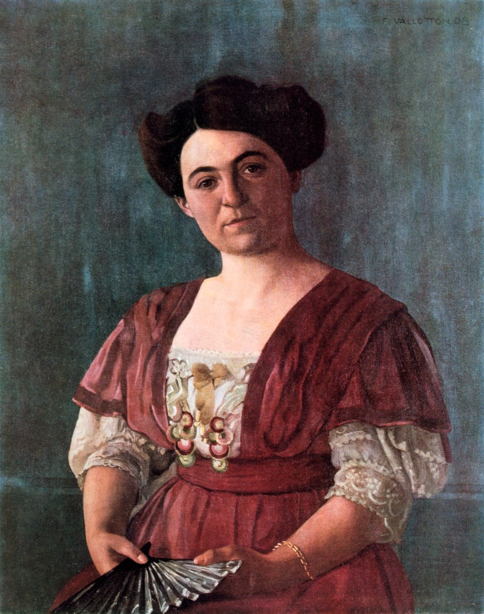 Porträtt av fru Haasen, 1908. av Felix Edouard Vallotton