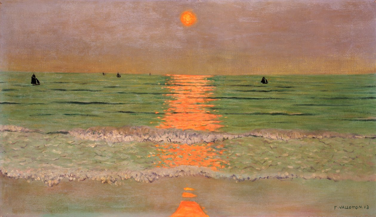 Solnedgång, 1913 av Felix Edouard Vallotton