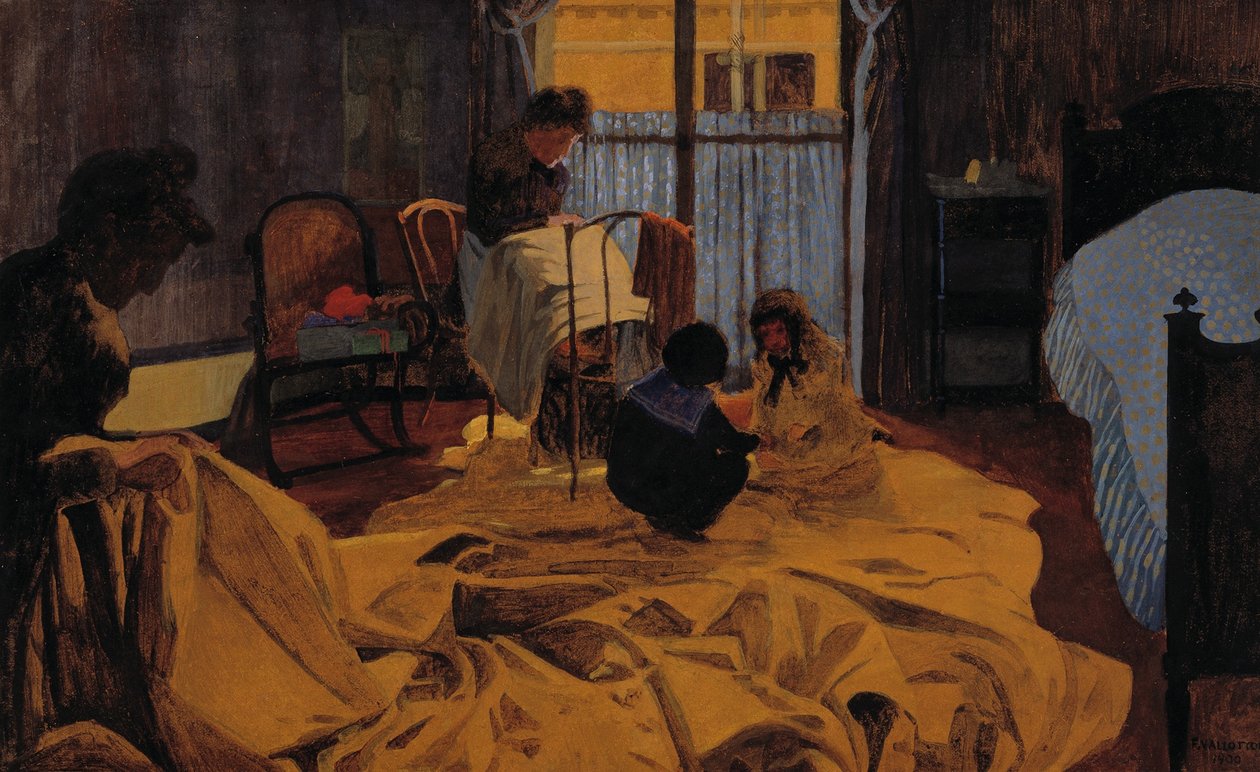 Tvätterskan, Blå rummet av Felix Edouard Vallotton