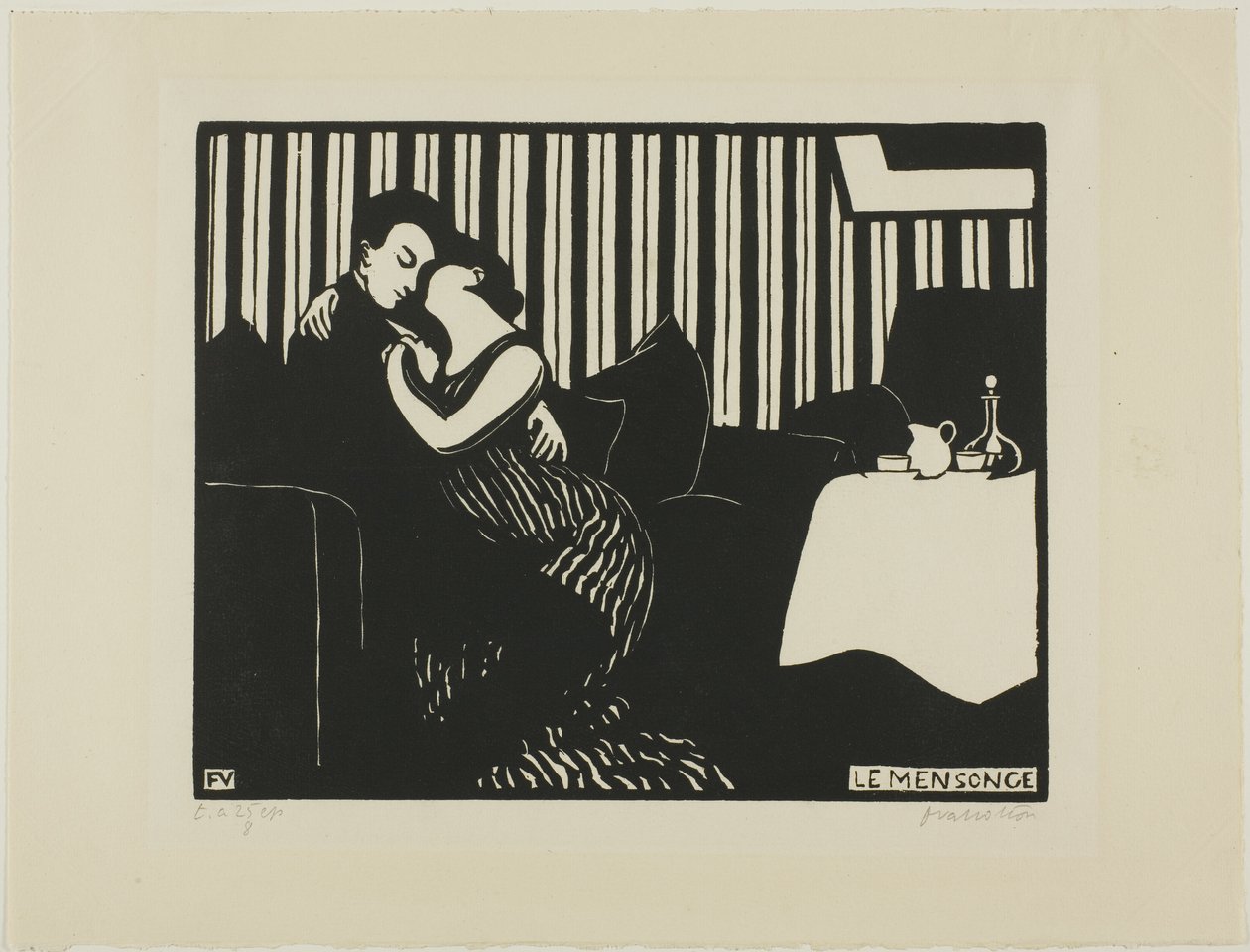 The Lie, tallrik ett från Intimacies av Felix Edouard Vallotton