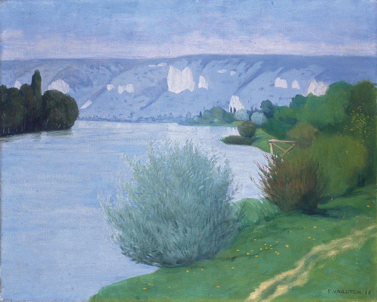 Seinen nära Les Andelys, 1916 av Felix Edouard Vallotton