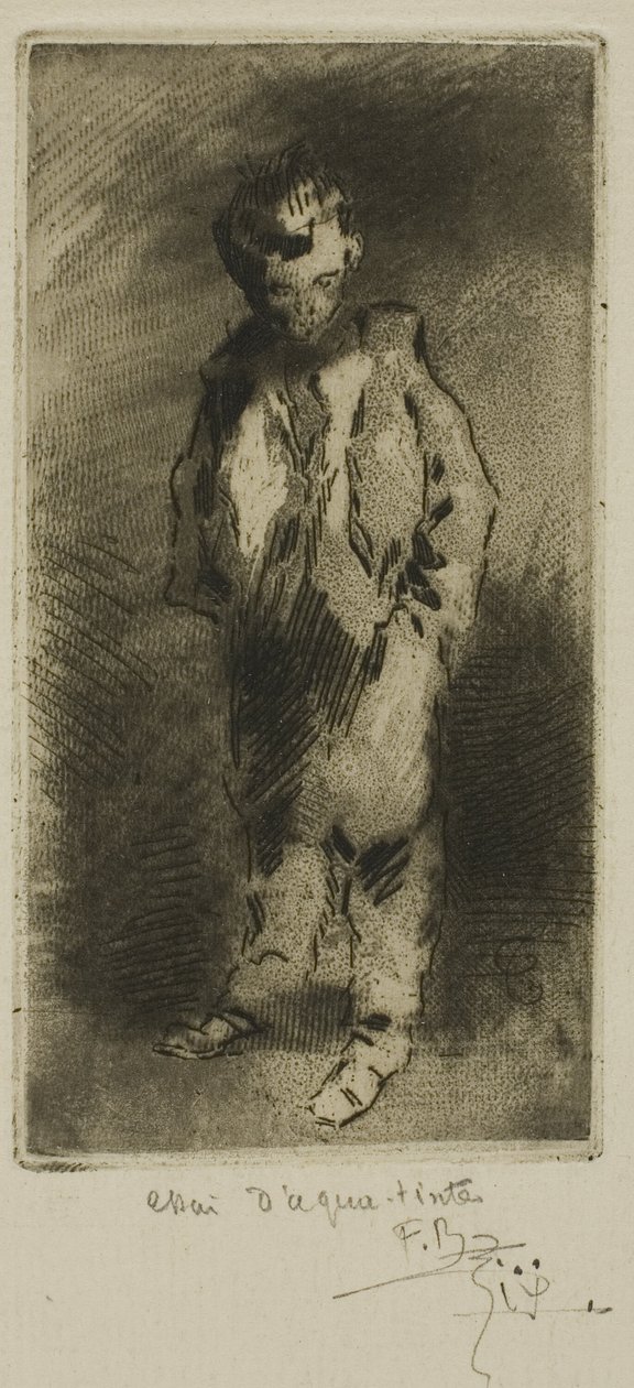 En ung Street Urchin av Felix Hilaire Buhot